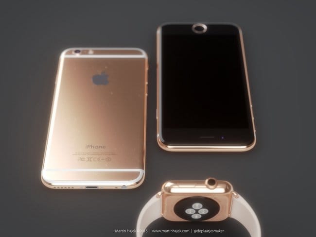 Концепт iPhone 6S Rose Gold от Мартина Хайека