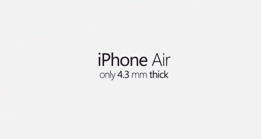 Концепт iPhone Air был показан в новом видео