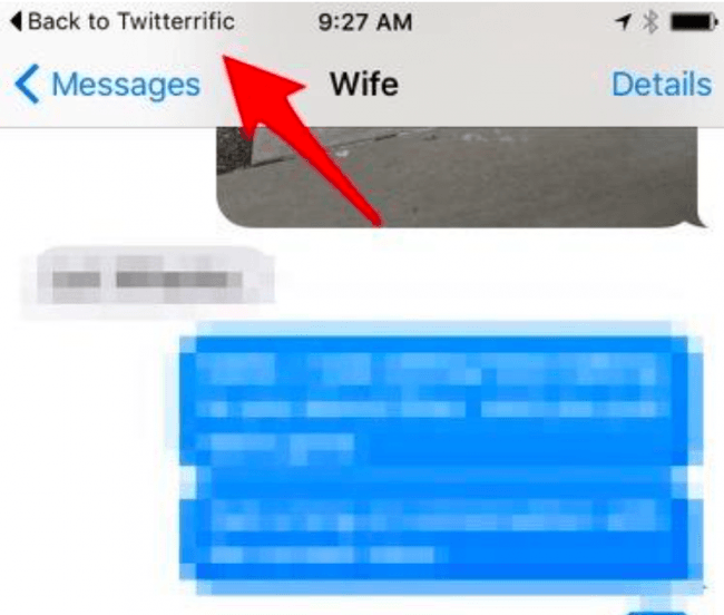Как использовать новую кнопку назад в iOS 9 для удобного переключения между приложениями