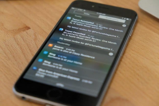 Как изменить порядок уведомлений в iOS 9?