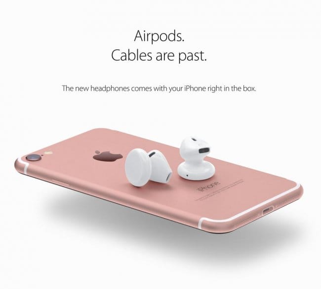 Рендеры iPhone 7 c беспроводными наушниками AirPods [Видео]