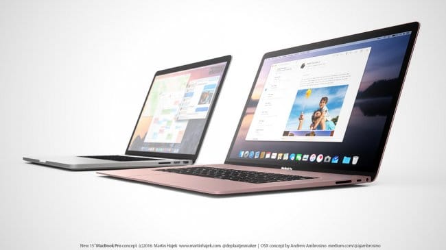 Мартин Хаек представил рендеры нового Macbook Pro 2016