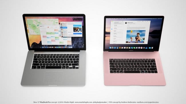 Мартин Хаек представил рендеры нового Macbook Pro 2016