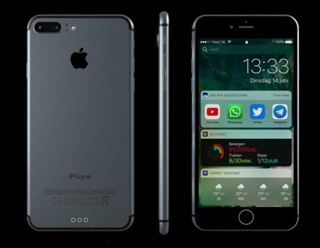  Apple iPhone 7 и iPhone 7 Plus появились на новых рендерах
