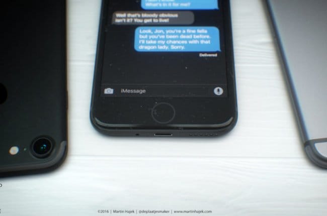 Концепт черного iPhone 7 с Lightning-наушниками