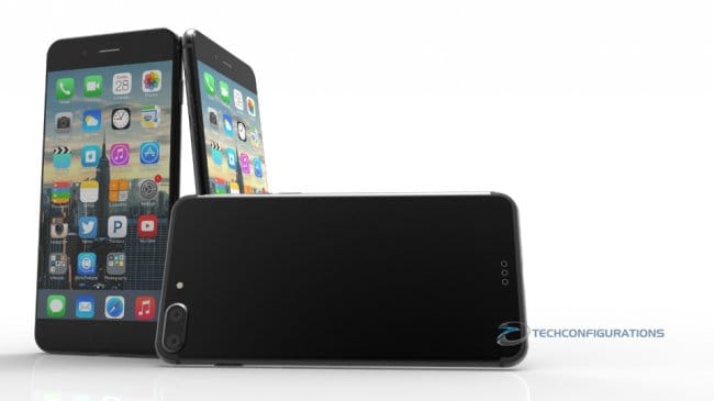 Рендеры iPhone 7 Plus в черном цвете с емкостной кнопкой Домой [Видео]