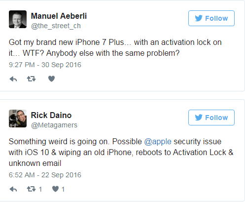Проблема с блокировкой активации донимает некоторых владельцев iPhone 7