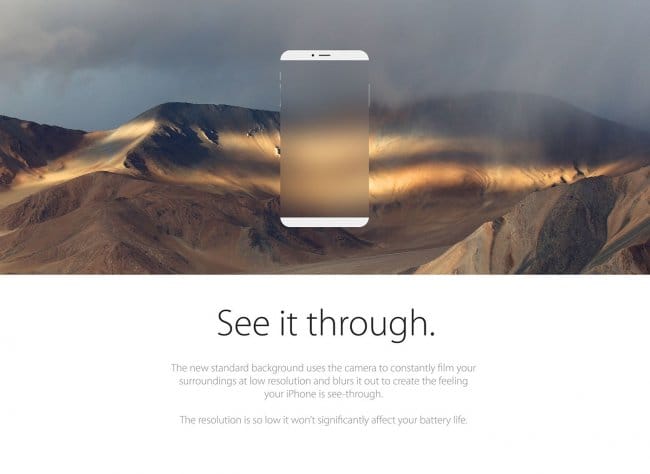 Концепт iPhone 8 с эффектом прозрачного корпуса