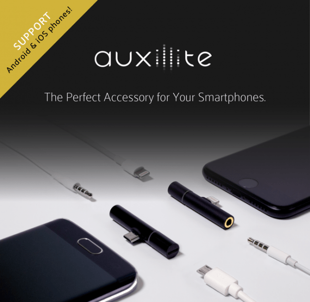 Auxillite позволяет заряжать iPhone 7 или iPhone 7 Plus во время прослушивания музыки
