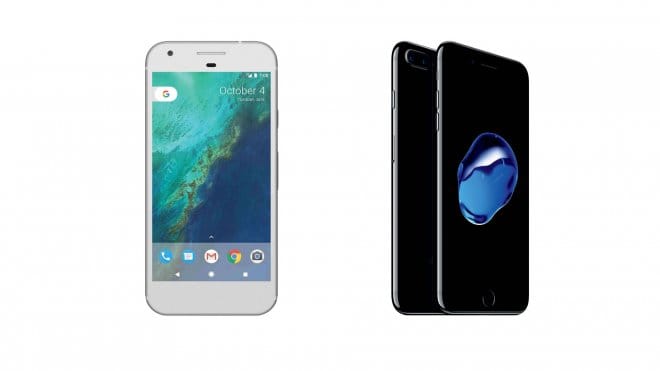 Чем отличаются Google Pixel от iPhone 7?