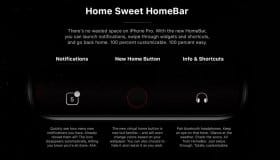 Концепт iPhone 8 с виртуальной панелью HomeBar